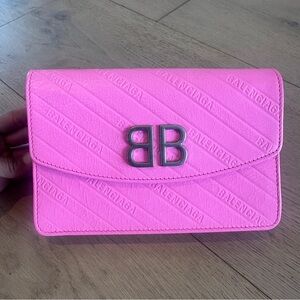Pink Balenciaga Clutch